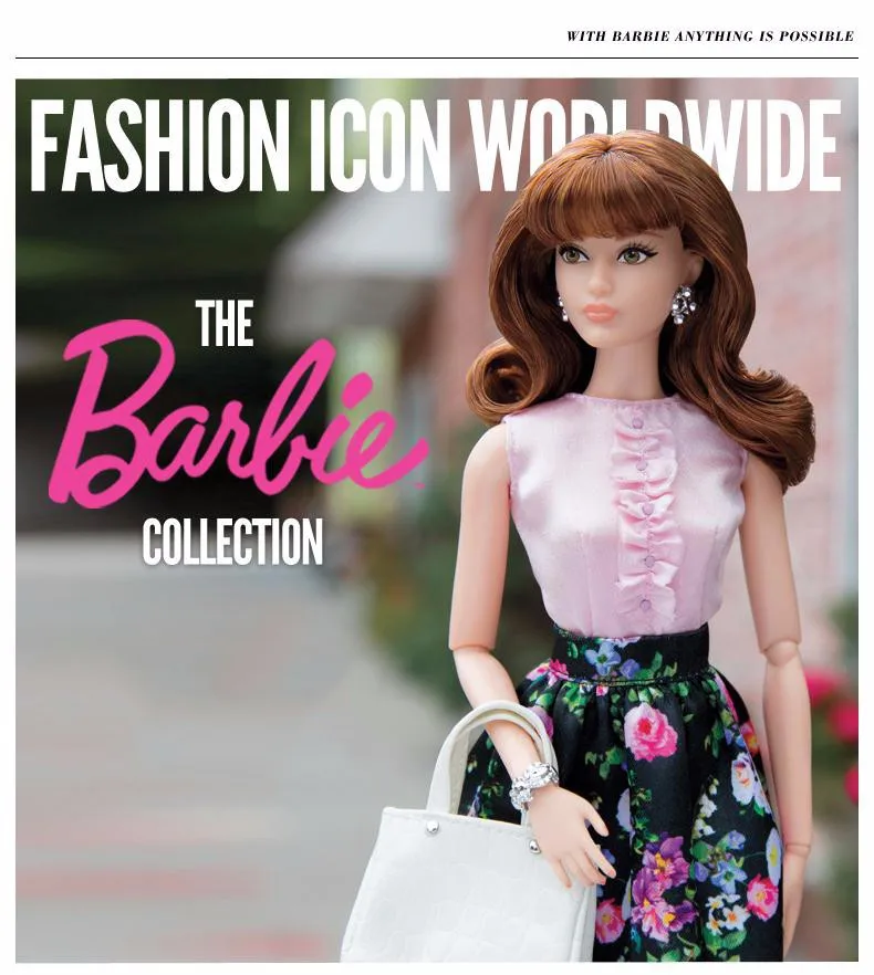 Лимитированная коллекция куклы Барби уличной съемки красивые Наряжаться Барби Кукла, образовательные игрушки девушке подарок DGY08