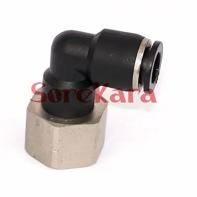 Пневматический коленчатый коннектор трубка OD 1/4 &quotX NPT 1/8&quot Женская нить пуш ап
