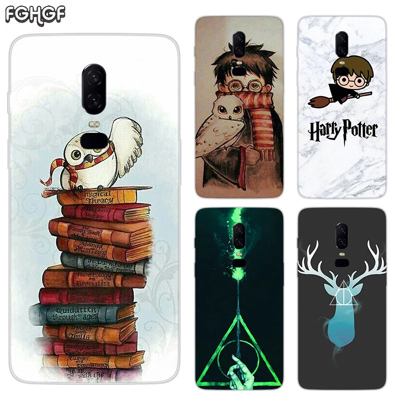 

Luxury Soft TPU Silicone Phone Back Case For OnePlus 5 5T 6T 6 Frosted Fundas Printed Cover Coque Harry Potter Death Hallows