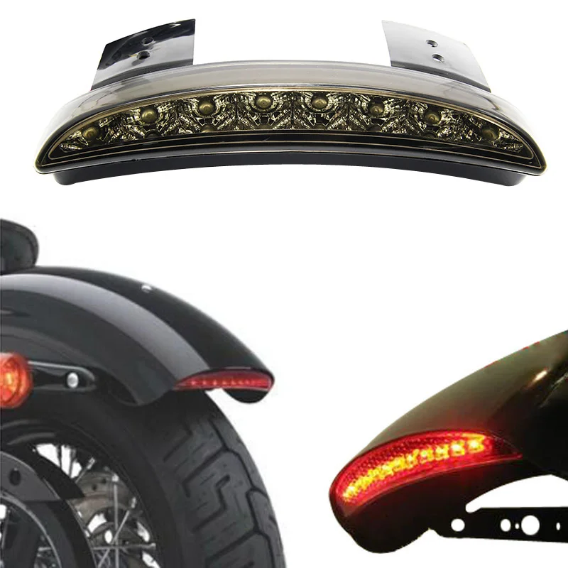 

Bike Motorcycle Lights Rear Fender Edge Red LED Brake Tail light Motocycle For Harley Touring Sportster XL 883 1200 Cafe Racer