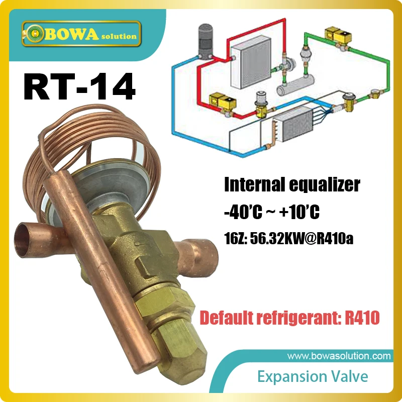 RT-14 термостатический расширительный клапан обычно используется в промышленных холодильных заводах, переходник для кондиционеров со сплит-системой высокой емкости