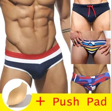 17-Styles Swimwear Bathing Push-Pad HIBUBBLE Men Brief Waterproof Sunga Sexy with Swimming-Trunks