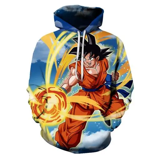 3D Dragon Ball, супер аниме, ультра инстинкт, Супер Саян Гоку, напечатаны, мужская толстовка с длинным рукавом, Dragon Ball Z, толстовка