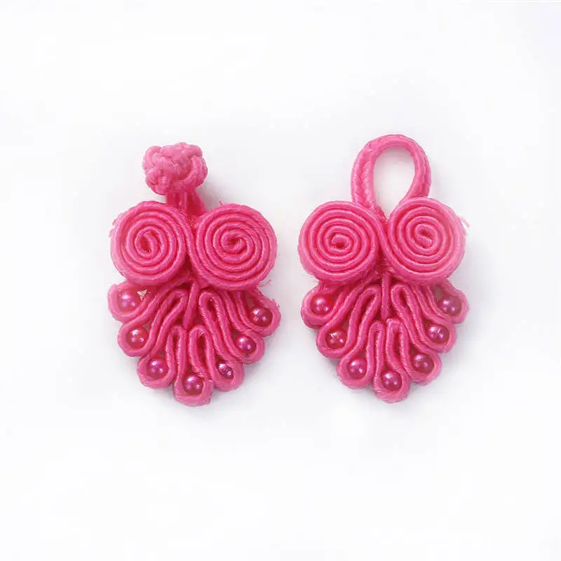 DoreenBeads 1 пара китайские лягушки пуговицы цветы с бусинами кнопки узлом Cheongsam Tang