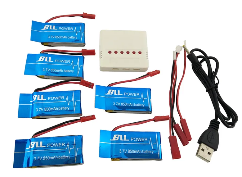 

BLL 3.7V 850mah lithium battery MJX X400 X500 X800 X300C FY550 HM1315 HJ818 HJ819 four-axis aircraft helicopter battery charger