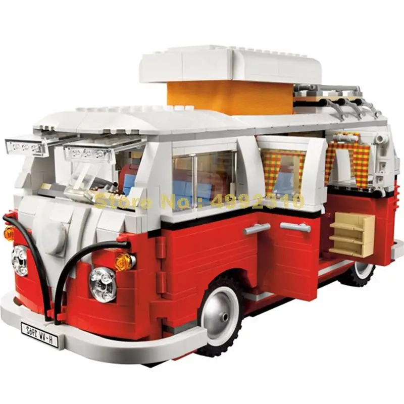 

sy1174 1334pcs technic t1 camper van car racers building block 10220 Bricks Toy