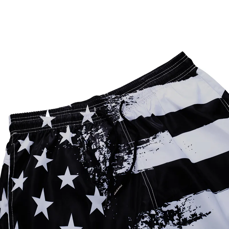 Men's Sports Short Beach Shorts Stripe Star Printed Board Shorts Surfing Swimming Boxer Trunks Bathing Suits Swimwear Swimsuits