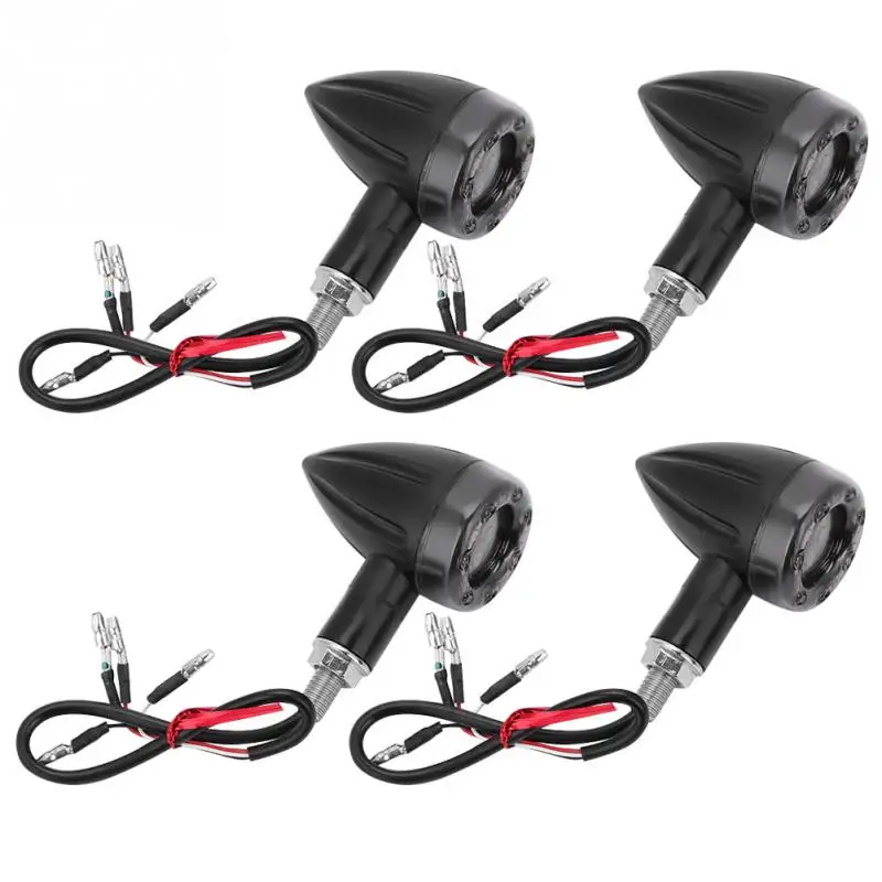 4Pcs Cool Motorcycle Universal Flash Indicator Turn Signal Light Cornering Rear Lamp Brake Lights Motorcycle Turn