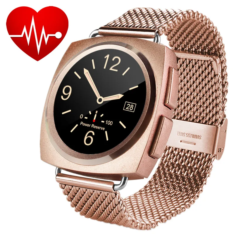 New Elegance Metal Bluetooth Smart Watches Heart Rate Tracker MTK2502C font b Smartwatch b font Heart