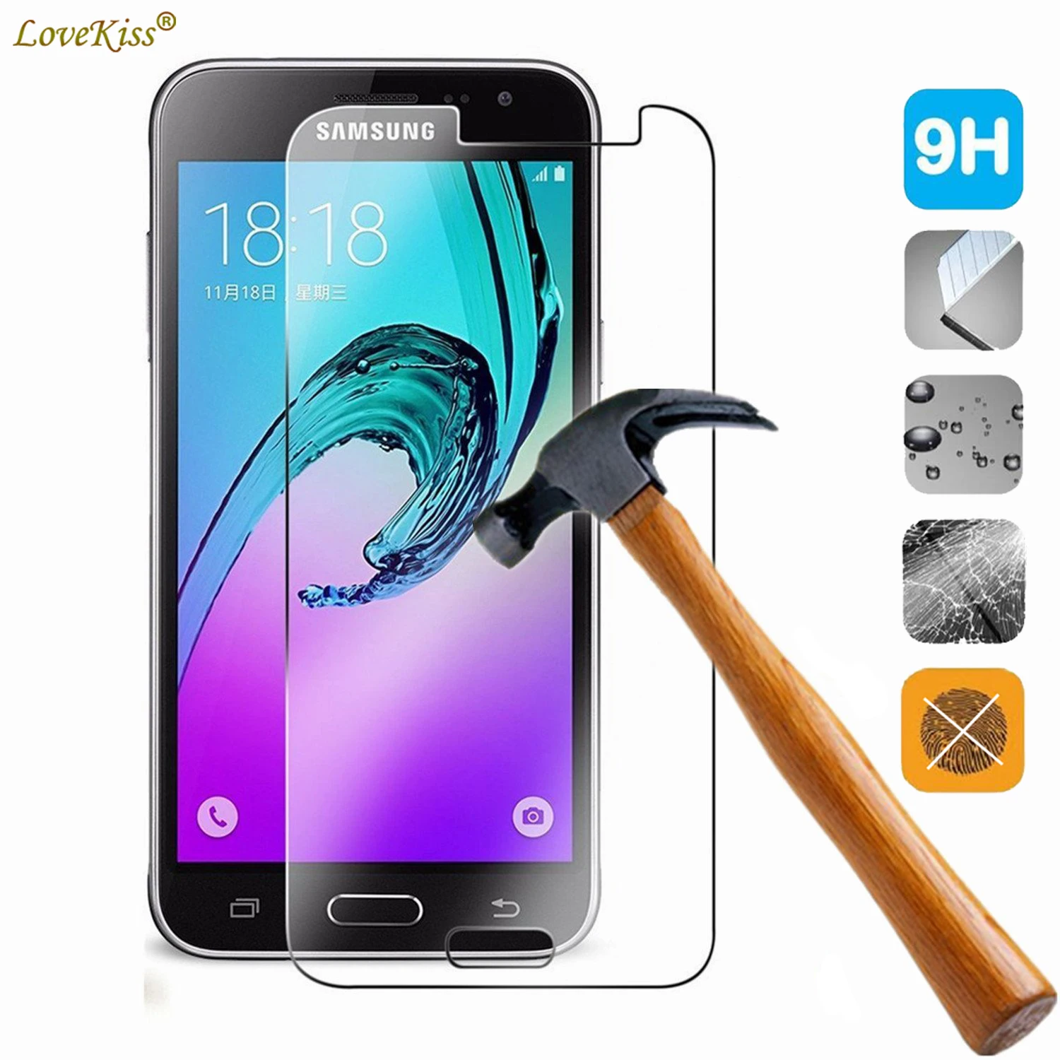

For Samsung Galaxy J3 2016 J320F J310F J300 SM-J320F J320 Screen Protector 9H Tempered Glass Film J3 2016 Protective Case Cover