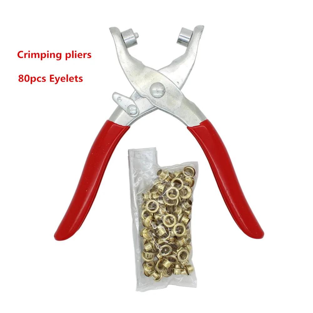 DIY Grommet Eyelet Pliers With 100pcs Eyelets Leather Hole Hand Belt