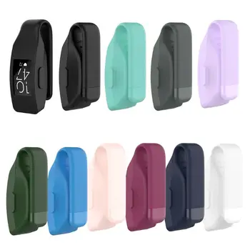 

Metal Steel Clasp Clip Silicone Pocket Case Holder Cover For Fitbit isnpire / isnpire hr Tracker