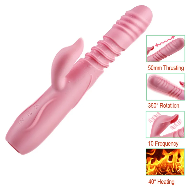 Heating Stretch font b Dildo b font G Spot Dual Vibrator for Woman Masturbation Powerful Adult