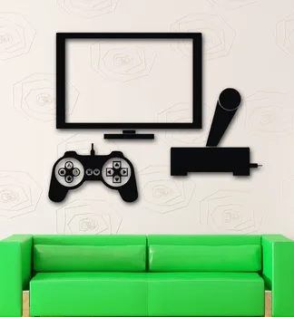 

Wall Sticker Vinyl Decal Video Game Joystick TV Gamer Cool Nursery