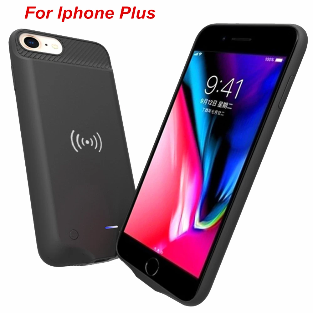 5000 mah For iPhone 6 Plus 6s plus Charger Case Wireless charging Smart Power Bank For iPhone 7 8 plus Battery Case 5.5