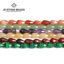 17 шт., граненые бусины из натурального драгоценного камня 12*5 мм, круглые бусины Rondelle для изготовления ювелирных изделий