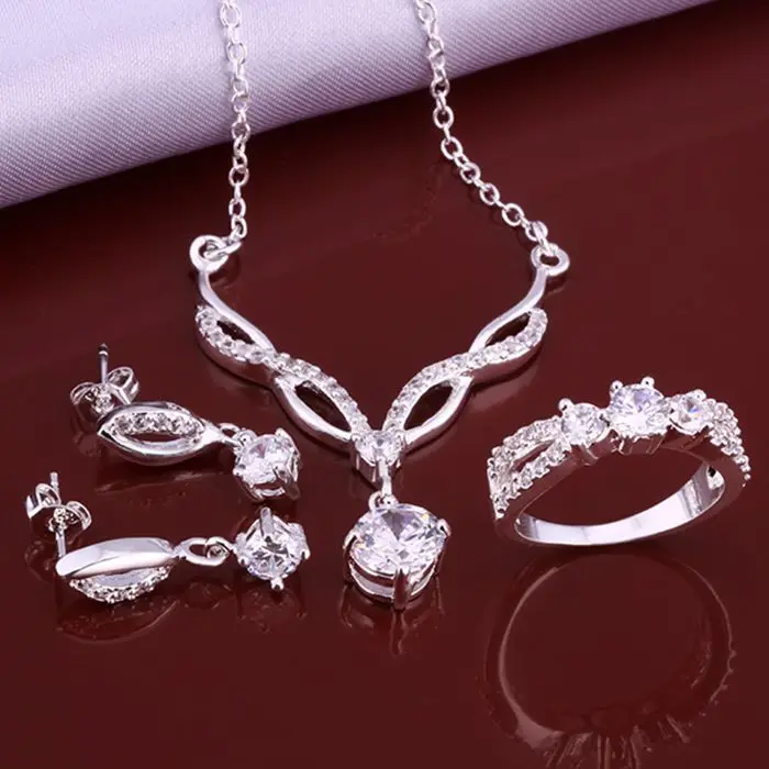 

LKNSPCS631 925 sterling silver jewelry set, fashion jewelry set Earring 509 Necklace 531 Ring 398-8 /dgmalxta dseamjla