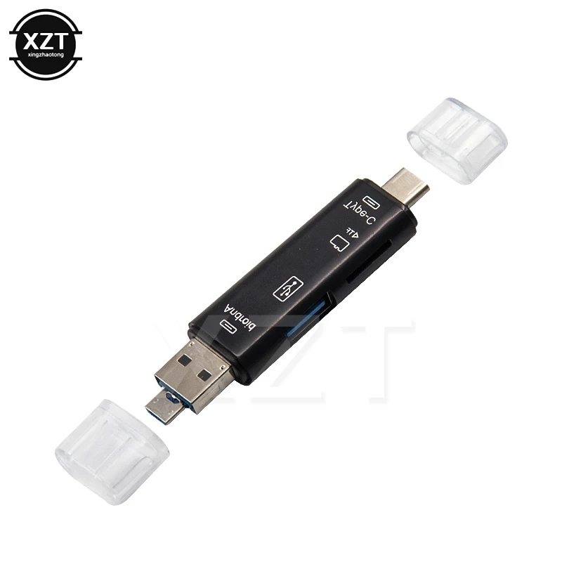 Новинка 2,0 OTG кард-ридер USB MicroUSB TypeC интерфейс с Micro SD TF слот для карт флэш-памяти для мобильного телефона планшета