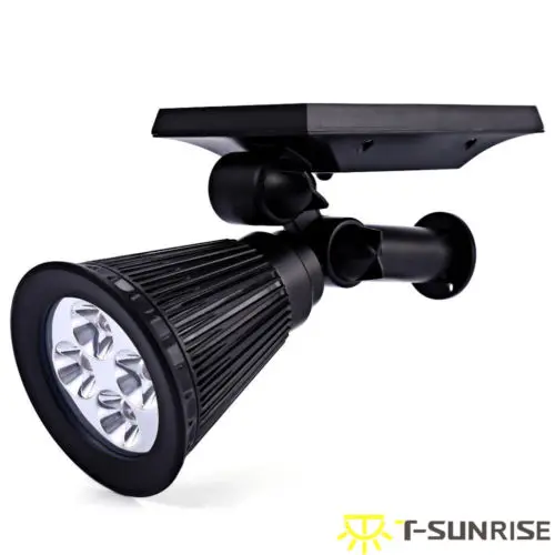 Movido a Energia Levou ao ar Paisagem para Jardim Ip65 à Prova T-sunrise Pack Solar Holofotes Lâmpada d' Água Livre Luz 4000 k Quente Branco 4 9 Energia Solar Lâmpada 4 IP65 À Prova