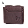 Brand Genuine Leather Men Wallets Short Coin Purse Small Retro Wallet Cowhide Leather Card Holder Pocket Purse Men Wallets 2