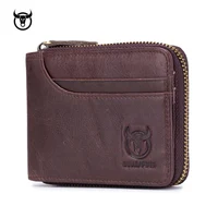 Brand Genuine Leather Men Wallets Short Coin Purse Small Retro Wallet Cowhide Leather Card Holder Pocket Purse Men Wallets 2