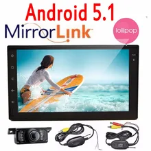 7″ Android 5.1 in dash Double 2 din Car autoradio gps navigator Player audio HD touch Screen WiFi GPS navigation 2 din camera