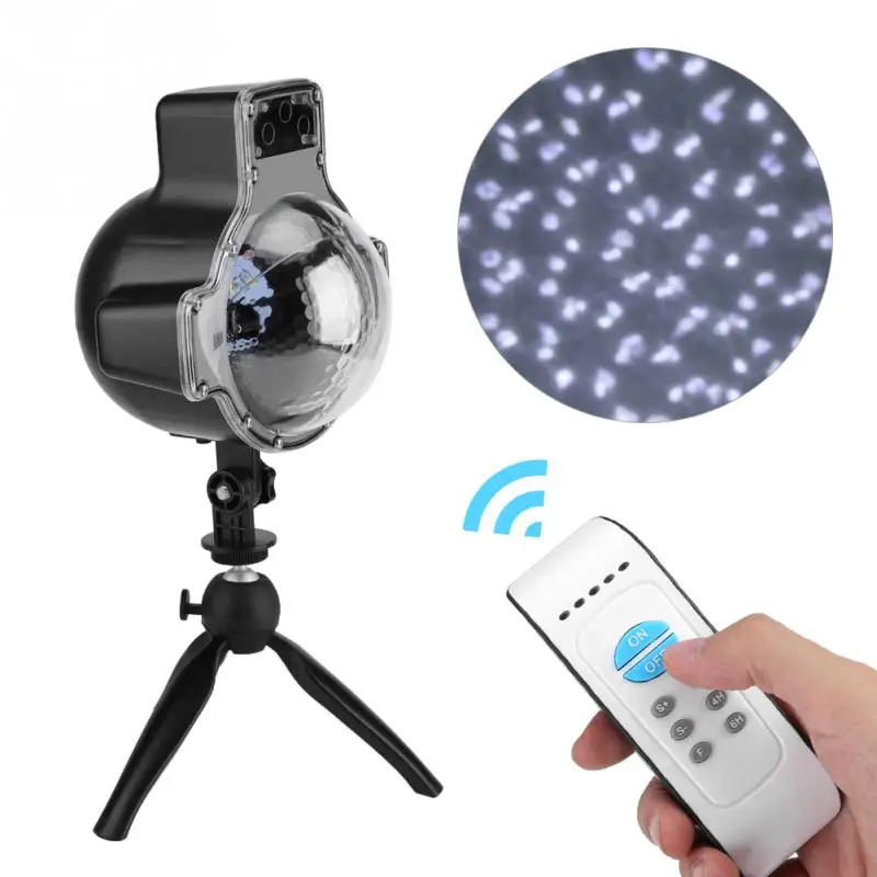 

6W LED Projector Light White Falling Snowflake LED Night Lamp IP65 WaterProof Outdoor Garden Projector Light Wedding Party Yard