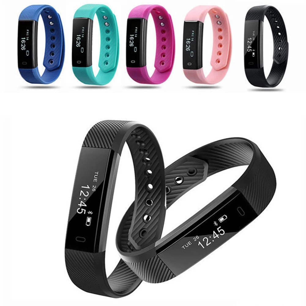 

Smart Bracelet ID115 Veryfit APP Bluetooth Band Activity Monitor Alarm Clock Sports Wristband Fitness Tracker for iOS Android