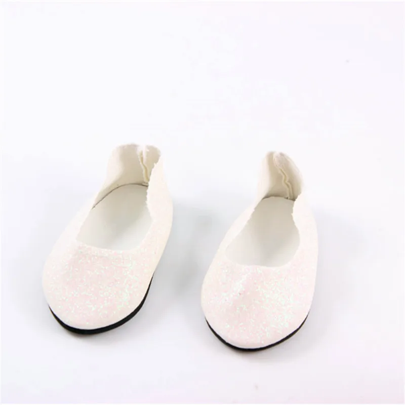White Sparkle Baby Doll Shoes Fit 43cm Doll Baby Doll Accessories Doll