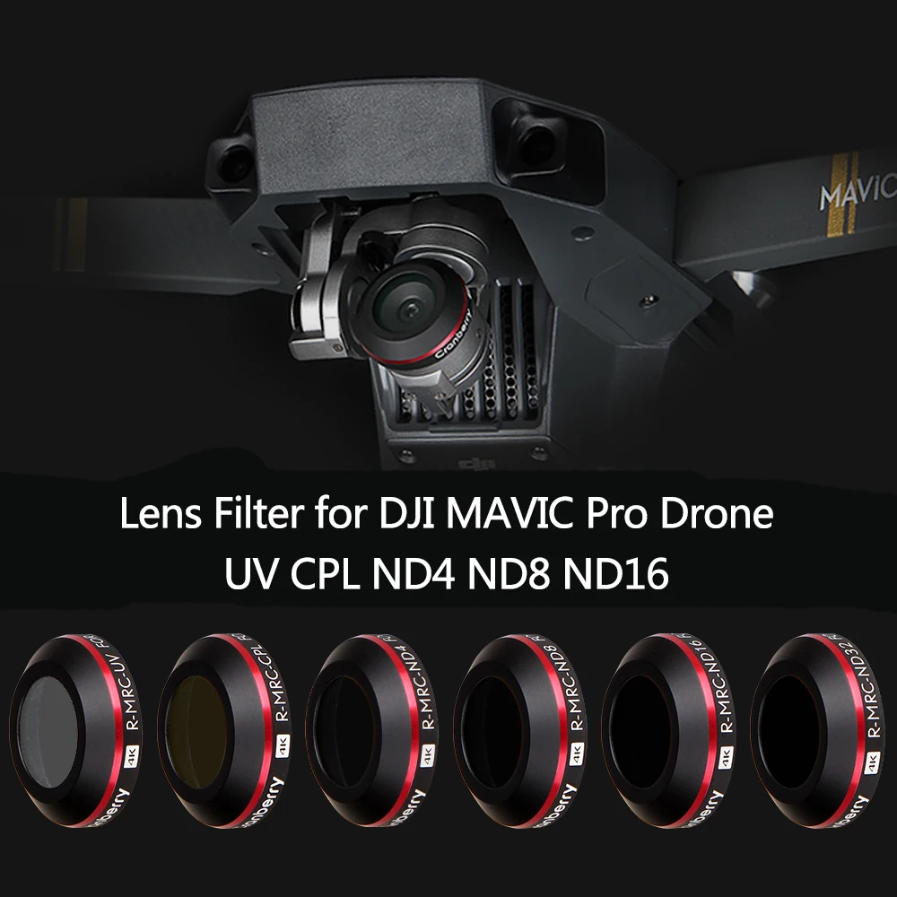 MC HD UV ND4 ND8 ND16 CPL Lens Filter for DJI Mavic Pro Platinum Camera Drone Filter No Tools Needed Polarizing Neutral Density