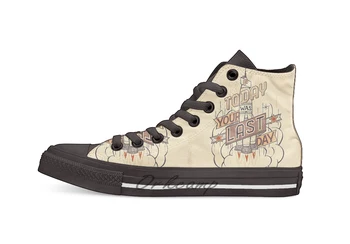 

If Today Was Your Last Day Novelty Design Casual Canvas Shoes Custom shoes Drop Shipping