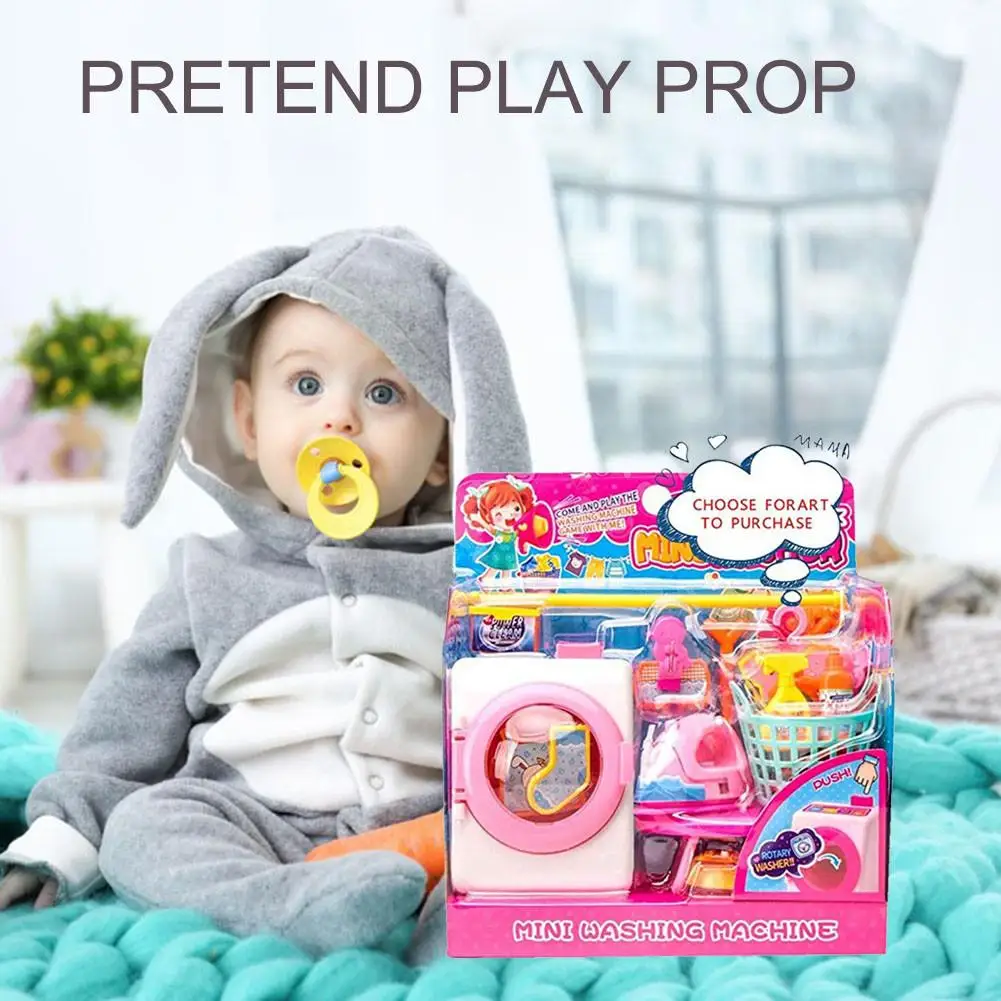

DIY Pretend Play Educational Toy Mini Washing Machine Parent Child Interactive Model Set
