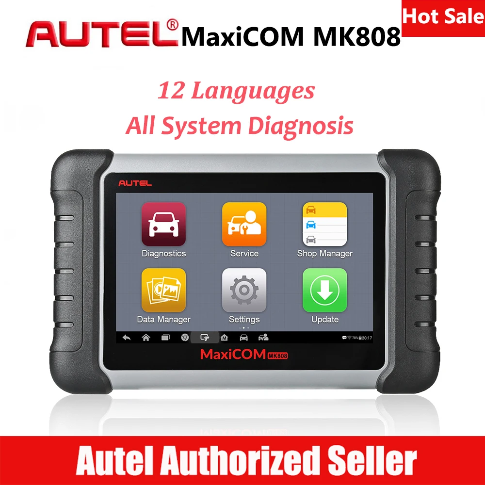 

Autel MaxiCOM MK808 Car Diagnostic Scan Tool Automotive All System OBD2 OBD Scanner Oil Reset EPB BMS SAS DPF TPMS ABS Bleeding