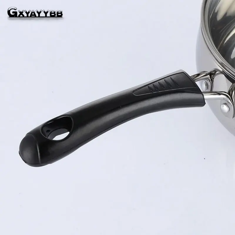 GXYAYYBB 3 модели горшок для кипячения молока с черной ручкой нержавеющая сталь