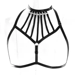 Бандаж для женские пикантные подвязки готические Топы груди Бюстгальтер выдалбливают танцевальные Косплэй эластичное белье