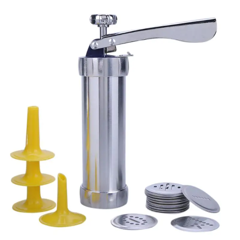 

Baking Pastry Kitchen Tools Cookie Biscuit Press Gun and 20 Flower Mold Set Kit Cookie Making Machine DIY Kitchen Bakeware