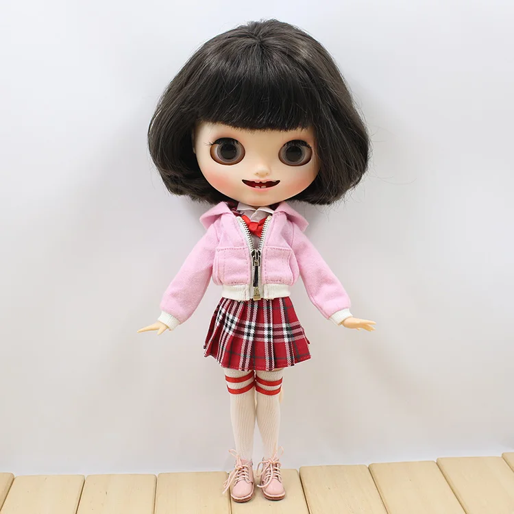 Blyth doll комплект розового пальто с форменным костюмом для 1/6 ICY DBS, Jessi five