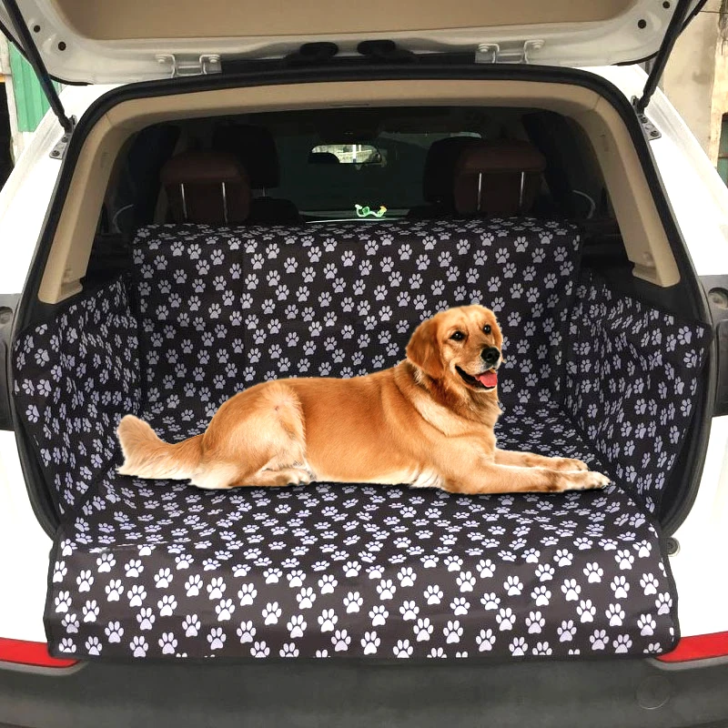 Buy Hoomall Pet Car Mat Printed Paws Black Waterproof