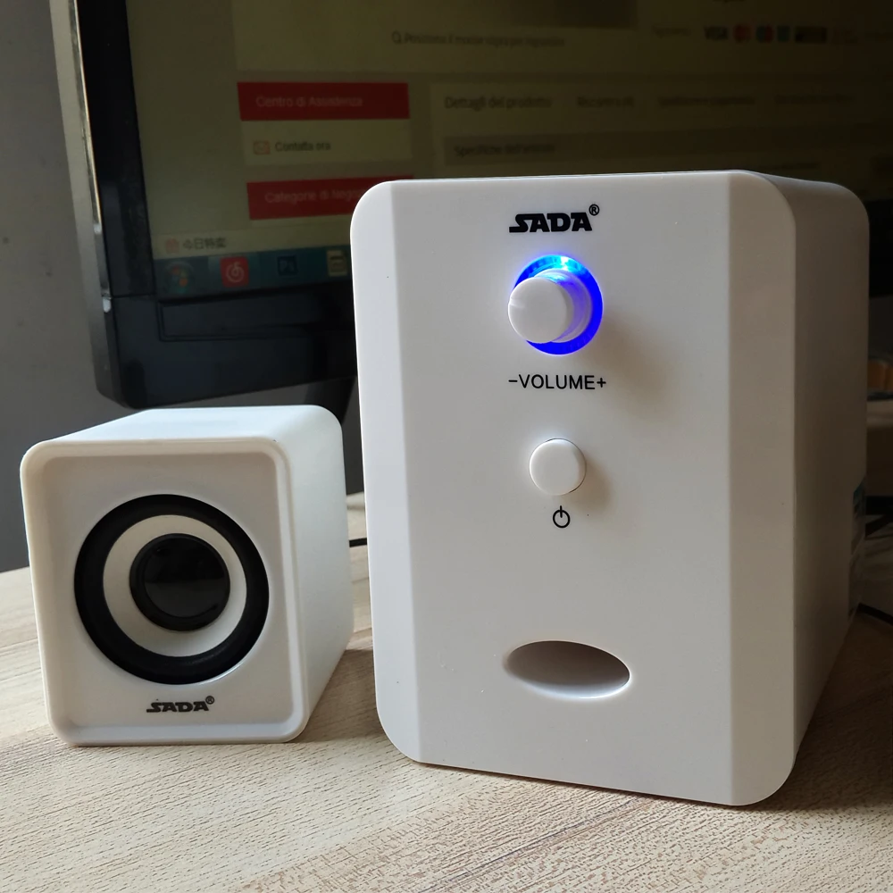 Сада Марка Mini W ired Портативный сочетание динамик колонки диктор компьютера 2.1 USB