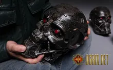 OGRM 1 1 T 600 Terminator Skull Model T600 LED Light Eyes Storage Box Collection T800