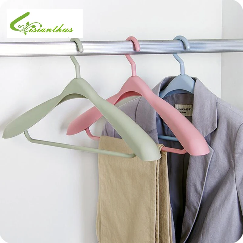 

Plastic Clothes Hanger Antiskid 360 Degree Rotatable Seamless Non-slip Drying Rack Thick Wide Coat Suit Underwear Adult Hangers