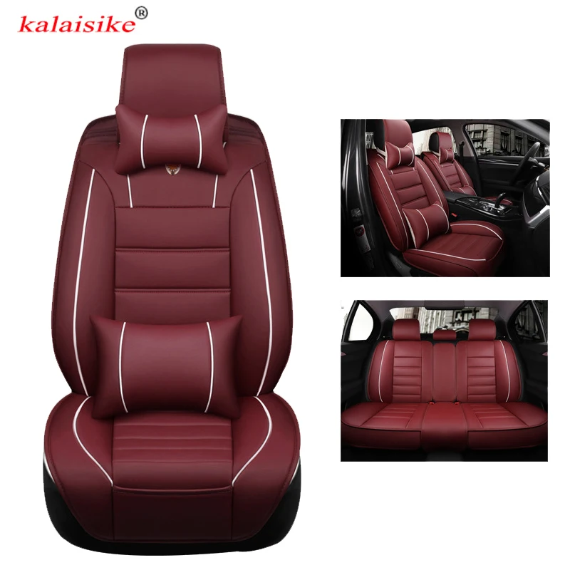 Kalaisike кожаные универсальные чехлы на сиденья для Volvo Все модели V50 v40 xc70 V60 xc60 C70 V90