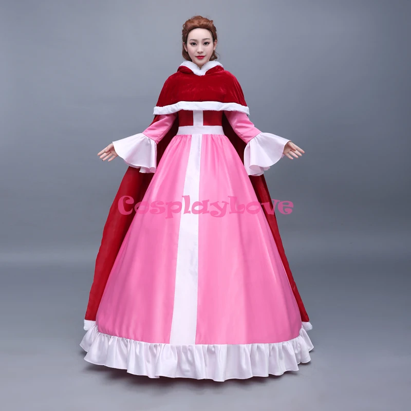CosplayLove Movie Beauty and The Beast Custom-made Pink Belle Cosplay Dress Princess Cosplay Costume For Kid Adult Women (3)