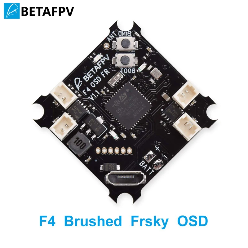 

BETAFPV F4 FC Brushed Flight Controller with SPI Frsky Receiver OSD Smart Audio for FPV Tiny Whoop Micro Racing Drone