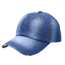 Vintage Running Caps Men Women Sport Hat Denim Baseball Ball Cap Sun Unisex Plain Hats RE99