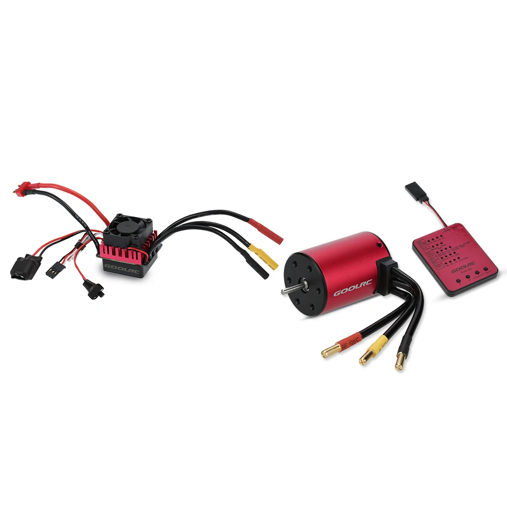 

Original GoolRC S3650 4300KV Sensorless Brushless Motor + 60A Brushless ESC and Program Card Combo Set for 1/10 RC Car Truck