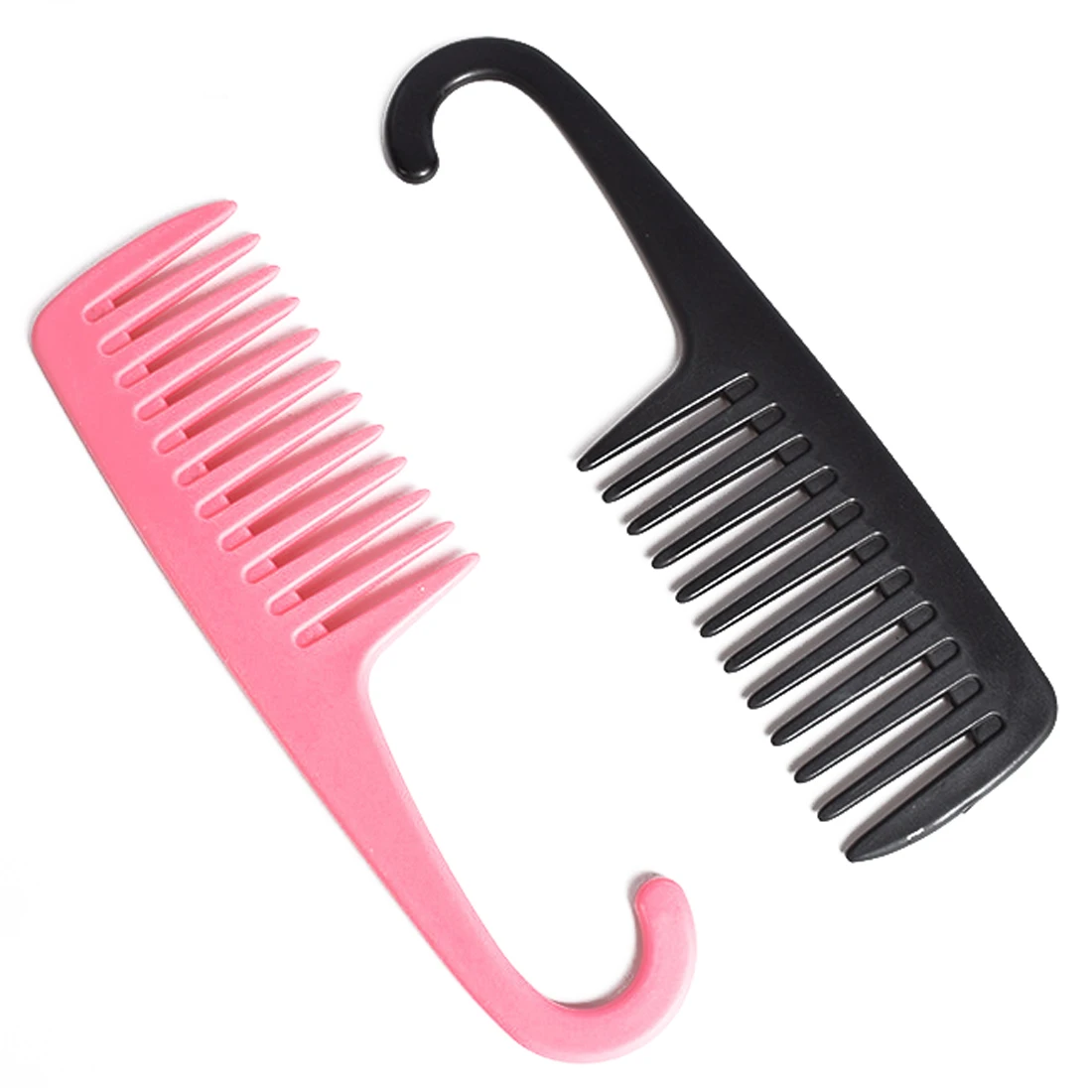 Buy Large Curved Hook Handle Wide Tooth Flat Combs