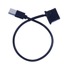 4Pin Fêmea para 1 5 V USB Macho Cabo Adaptador USB pc USB para 4 Pin Molex Cabo de Alimentação do Ventilador caixa do computador Cabo Adaptador(China)