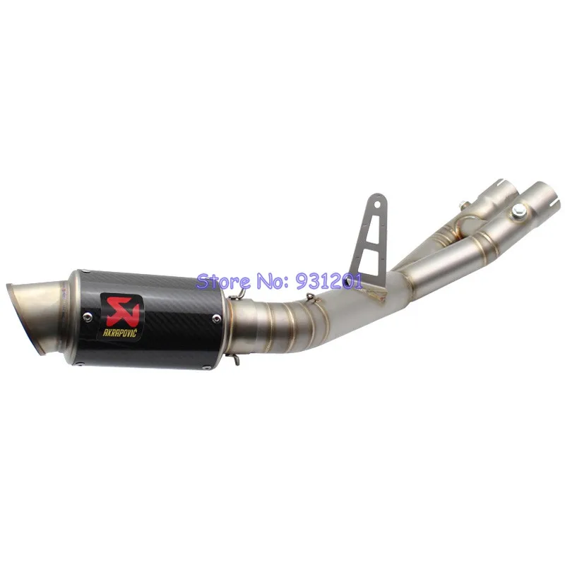 

For Yamaha R1 YZF R1 Exhaust System Motorcycle Slip On Connect Middle Pipe with Akrapovic Exhaust Muffler Pipe Escape Moto