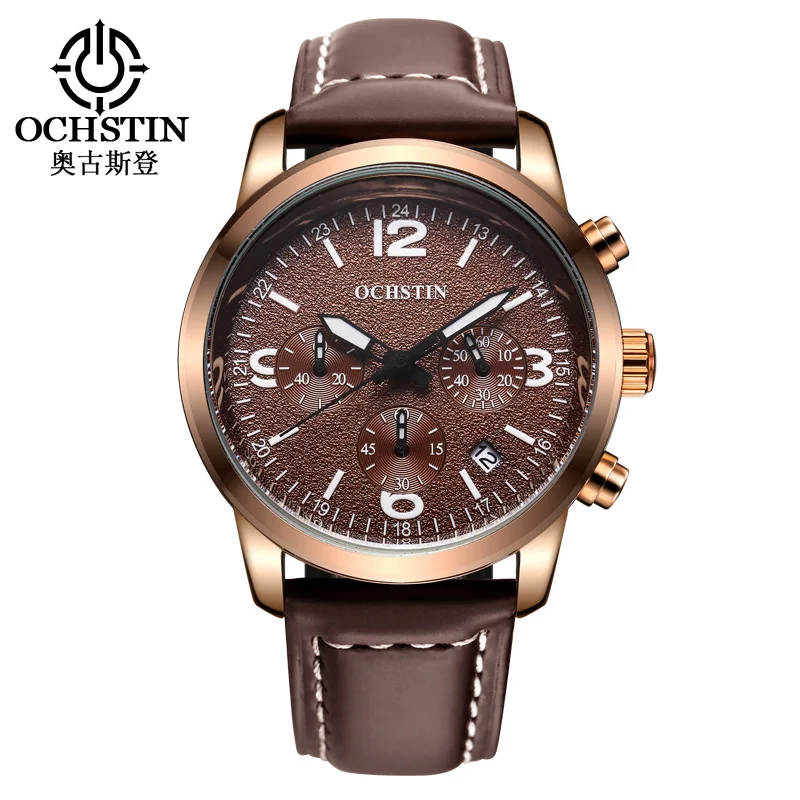 

New Ochstin Watch Men Luxury Brand Date Chronograph Quartz Wrist Military Watches Montre Homme Relogio Special Offer Masculino